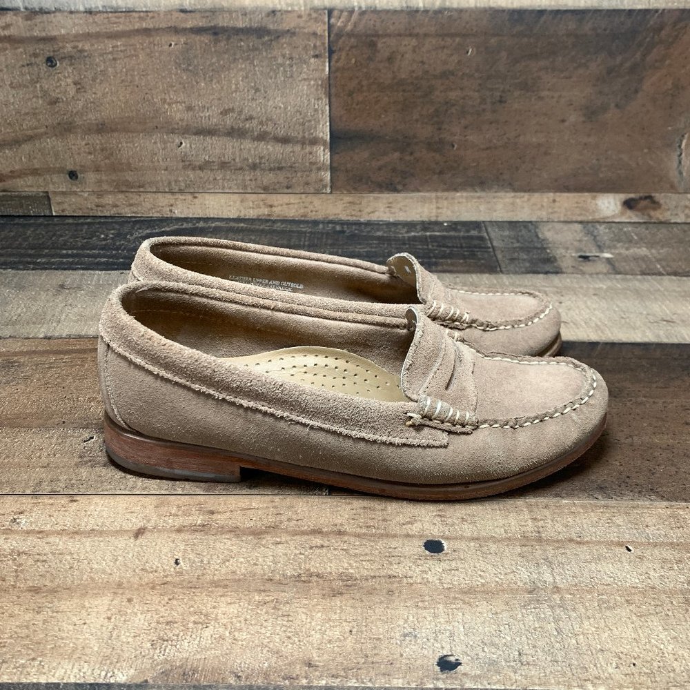GH Bass Weejuns Suede Penny Loafers Size 7